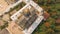 Flying over Cathedral of St. Jura Lviv Ukraine.