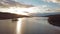 Flying over Loch Garry in the scottish Highlands, Scotland