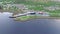 Flying over the Loch Linnhetowards the famous locks in Fort William