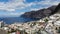 Flying over Los Gigantes city in Tenerife