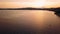 Flying over the marina of Ermioni at beautiful twilight, Aegean sea.