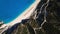 Flying over Myrtos beach, Kefalonia, during the summer, Greek Ionian Islands