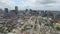 Flying over the New Orleans, Louisiana. Cityscape. Saint Louis Cemetery. Sightseeing object.