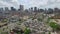 Flying over the New Orleans, Louisiana. Cityscape. Saint Louis Cemetery. Sightseeing object.