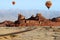 Flying over the stony desert