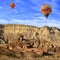 Flying over the stony desert