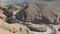 Flying over a Street near DadÃ¨s Gorges in Morocco with Drone from above (Aerial)