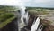 Flying over Victoria Falls Waterfalls in Zambia and Zimbabwe