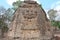 Flying palace relief on the wall of Sambor Prei Kuk or Prasat Sambor N7 in Kampong Thom,