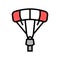 flying parachutist color icon vector illustration