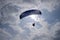 Flying paragliding with sky and clouds