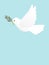 A Flying Peace Dove With Olive Branch