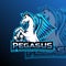 Flying Pegasus Logo Team Badge