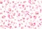 Flying pink japan sakura, cherry or rosa petals vector seamless romance pattern