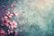 Flying Pink Sakura Petals, falling cherry Flowers, Vintage Painting with Copy Space