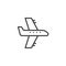 Flying plane outline icon