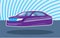 Flying purple Car