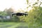 Flying quadrocopter, remote controlled drone with camera