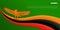 Flying Red, black, and yellow line with orange eagle on top design. Zambia independence day background design