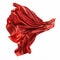 flying red drapery fabric isoalted on a white background, AI Generative