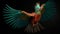 Flying Resplendent Quetzal. Generative AI