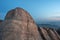 Flying Rock at dawn on the summit of Tai Shan, Shandong Province, China