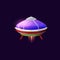 Flying saucer spacecraft isolated alien space ship