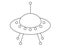 Flying saucer - UFO - vector linear illustration for coloring. Outline. Alien spaceship stylized childish drawing.