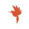 Flying Silhouette Hummingbird Colibri Simple Logo Symbol
