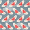 Flying in the sky with clouds brighy hearts with wings seamless pattern abstract background for valentines day or wedding