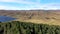 Flying from Slieve League towards Lough Auva in County Donegal - Ireland