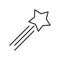 Flying star line icon. Element of star icon for mobile concept and web apps. Thin line flying star icon