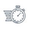 flying stopwatch icon. Vector illustration decorative design
