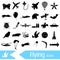 Flying theme theme symbols and icons set