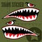 Flying Tiger Shark Sticker Vector