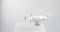 Flying and turning on drone cuadrocopter phantom 4 in studio product shoot