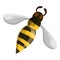 Flying wasp icon, cartoon style