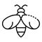 Flying wasp icon, outline style