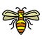 Flying wasp icon, outline style