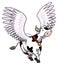 Flying winged cow