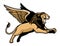 Flying winged lion