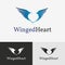 Flying wings Logo template.