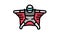 flying wingsuit sportsman color icon animation