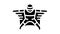 flying wingsuit sportsman glyph icon animation