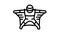 flying wingsuit sportsman line icon animation