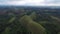 Flyover aerial view of Chocolate hills. Bohol, Philippines