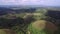 Flyover aerial view of Chocolate hills. Bohol, Philippines