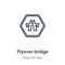 Flyover bridge outline vector icon. Thin line black flyover bridge icon, flat vector simple element illustration from editable