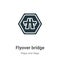 Flyover bridge vector icon on white background. Flat vector flyover bridge icon symbol sign from modern maps and flags collection