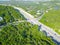 Flyover green North Capital of Texas Highway in Austin, Texas, U